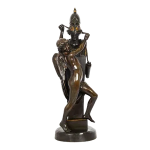 “Love Conquers” French Bronze Sculpture by Felix Sanzel Circa 1870