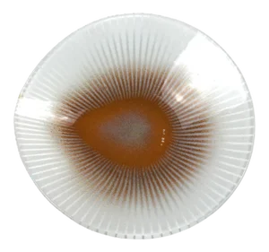 1960s Maurice Heston Etched & Ribbed Crystal Trinket Dish