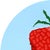 Strawberry Circle - Vibrant Abstract Fruit Still Life Painting on Panel - Original Artwork by Will Beger For Sale - Image 4 of 9