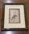This elegant vintage framed artwork features a Persian-inspired bird motif rendered in the style of traditional miniature...
