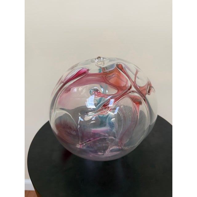 2000 Peter Bramhall Art Glass Orb For Sale - Image 9 of 12