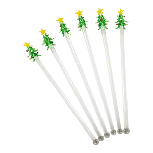 Christmas Tree Cocktail Swizzle Sticks, Set of 6