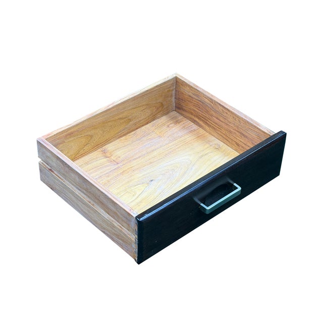 Asian Inspired Asymmetrical Dark Brown Shelving Display Cabinet Divider For Sale - Image 10 of 12