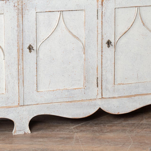 Late 19th Century Swedish Gustvian Bookcase Display Cabinet With Upper Glass Doors For Sale - Image 10 of 13