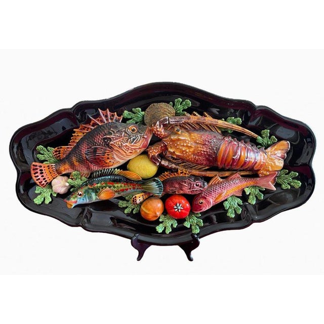 Fish and Seafood Dishes from Vallauris, Set of 3 For Sale - Image 11 of 11