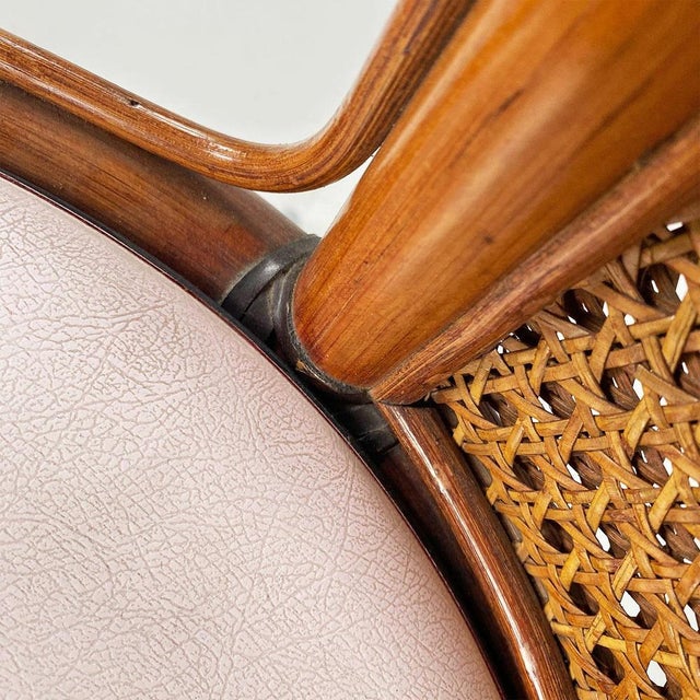 Modern Italian Cockpit Chair in Vienna Straw Wood and Steel, 1970s For Sale - Image 14 of 18