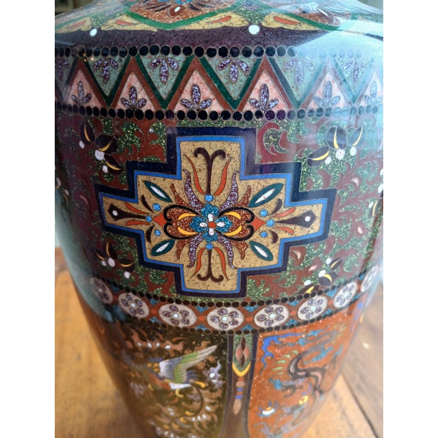 19th Century Japanese Brown Cloisonne Vase For Sale - Image 10 of 13