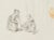 M. Neher, Children with Kittens, 1803, Pencil For Sale
