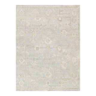 Pasargad Home Oushak L. Blue Wool Area Rug-10' 0'' X 10' 1'' For Sale