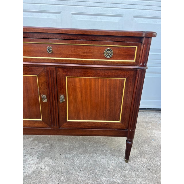 French French 19th Century Louis XVI Mahogany Two Door Buffet For Sale - Image 3 of 12