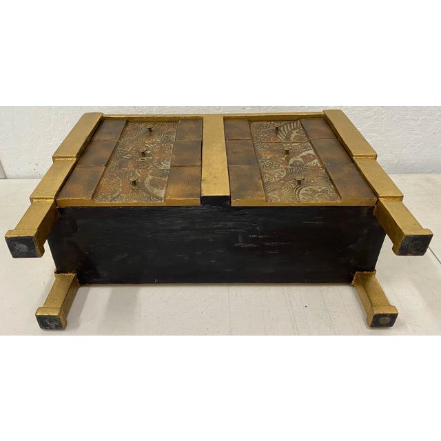 Mid 20th C. Deco Style Carved & GildedBox For Sale - Image 10 of 12