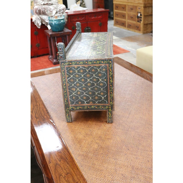 Wood 1920s Painted Altar From India For Sale - Image 7 of 7