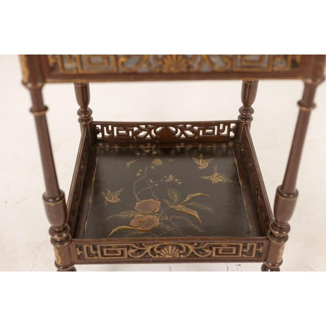 Small Napoleon III Side Table with Japanese-Style Lacquer For Sale - Image 4 of 8