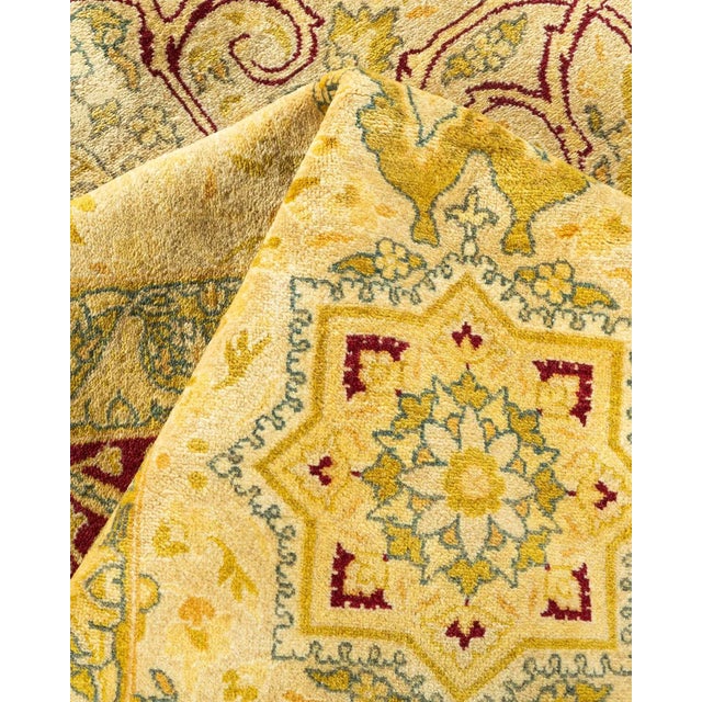 Textile Mogul, One-of-a-Kind Hand-Knotted Area Rug in Ivory, 6' 3" x 8' 10" For Sale - Image 7 of 8