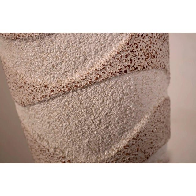 Mid 20th Century Waved Textured Ceramic Lamps Mid Century Modern - A Pair For Sale - Image 5 of 8
