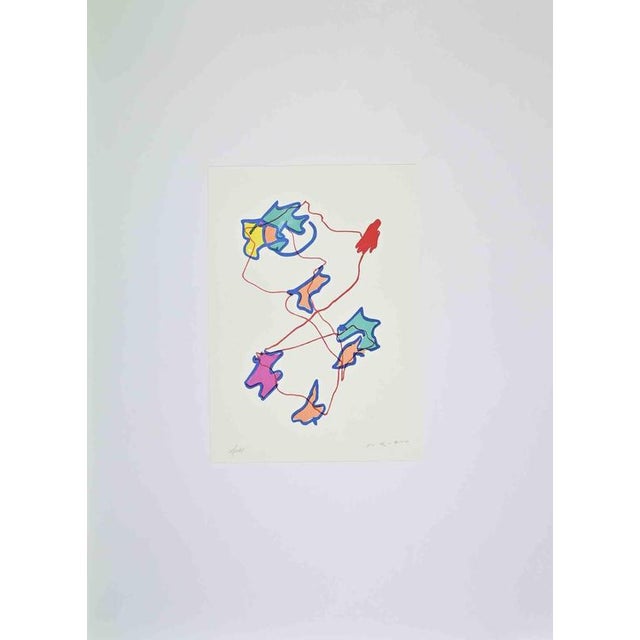 Giulio Turcato, Abstract Composition, Lithograph, 1973 For Sale - Image 3 of 3