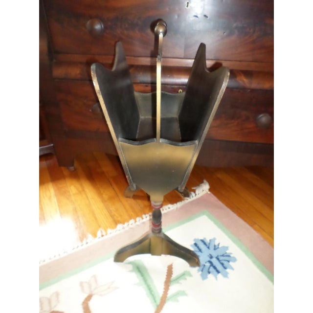 1920s Antique Wooden Magazine / Newspaper Rack Origanizer Dutch Design 26" For Sale In Columbia, SC - Image 6 of 7