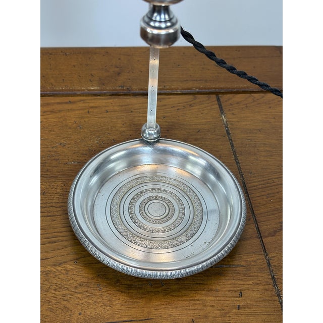 19th Century Quinquet Lamp in Silvered Metal, 1890s For Sale - Image 13 of 14