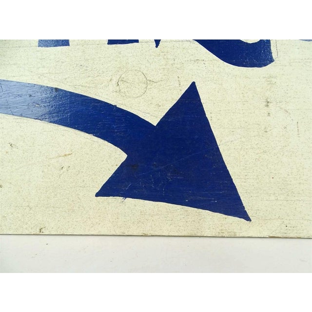 Late 20th Century Vintage Wooden Painted "Antiques" Trade Sign For Sale - Image 5 of 5