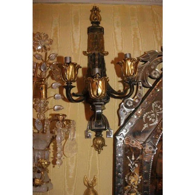 Bronze Wall Sconces - A Pair For Sale - Image 8 of 9