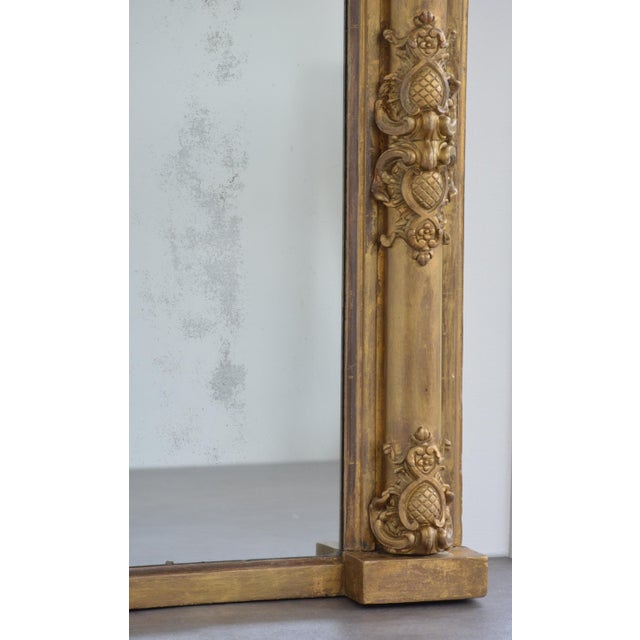 Regency Gilded Overmantel Mirror with Lightly Foxed Glass For Sale - Image 16 of 17