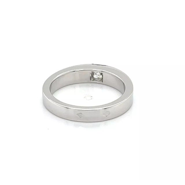 Late 20th Century Cartier Tank 0.25ct Diamond 18k White Gold Band Ring, Size 4.75 For Sale - Image 5 of 7