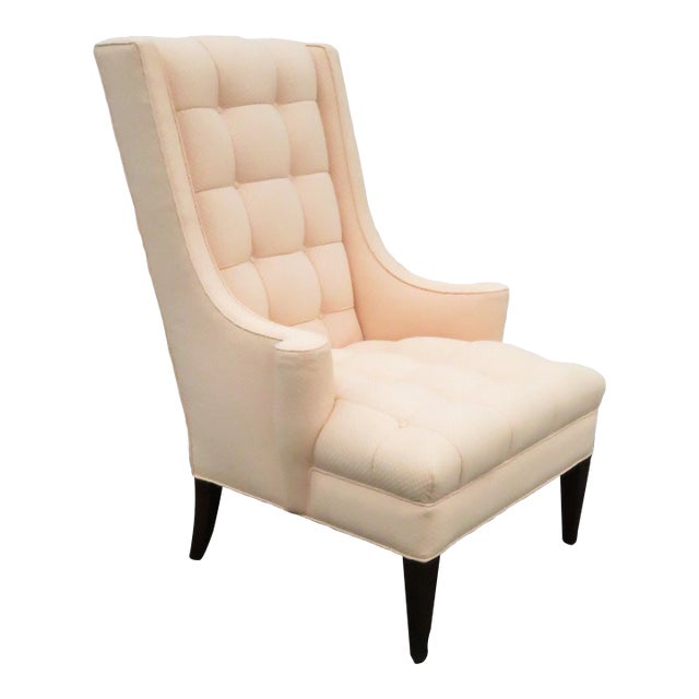 Mahogany Tall Living Room Side Accent Chair For Sale