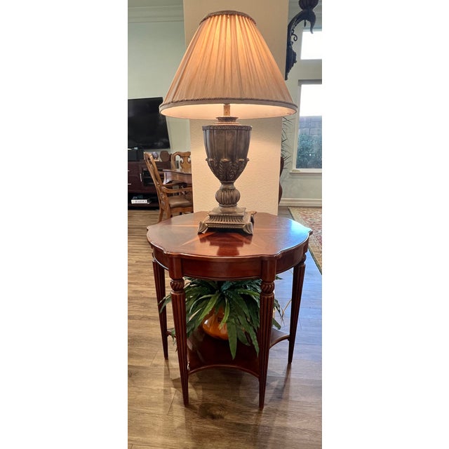 Copper Large 1990s Table Lamp and Shade For Sale - Image 8 of 8