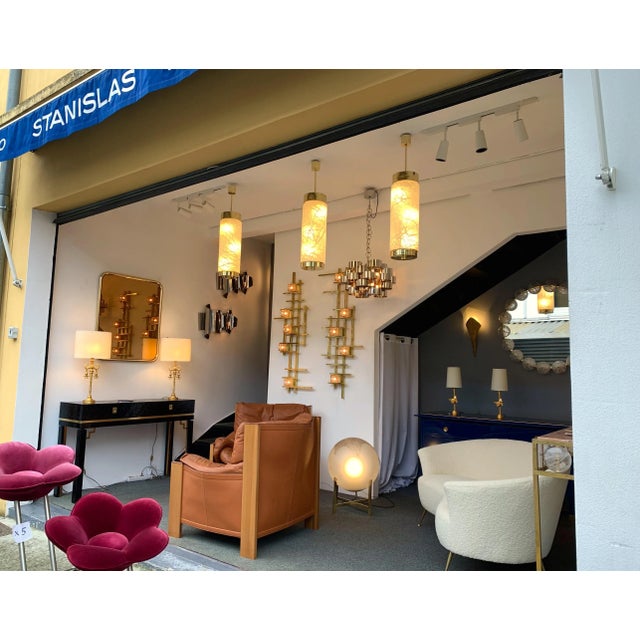 Brass Murano Glass by Esperia Pendant Lights, Italy, 1990s For Sale - Image 9 of 10