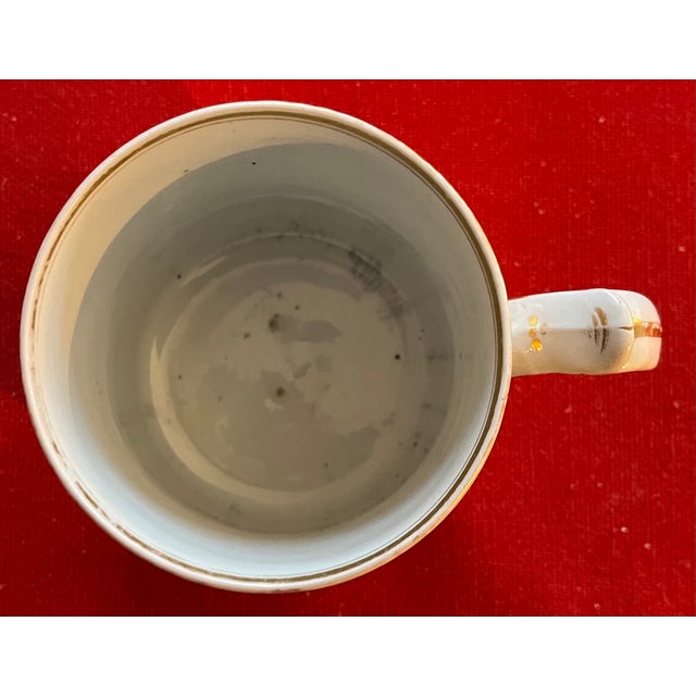 Antique Early 19th Century Georgian Chamberlains Worcester Yellow Ground Mug With Oval Panels of Flower Bouquets Circa 1800 For Sale - Image 10 of 11