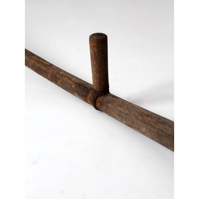 Antique Wood and Iron Farm Scythe For Sale - Image 6 of 11
