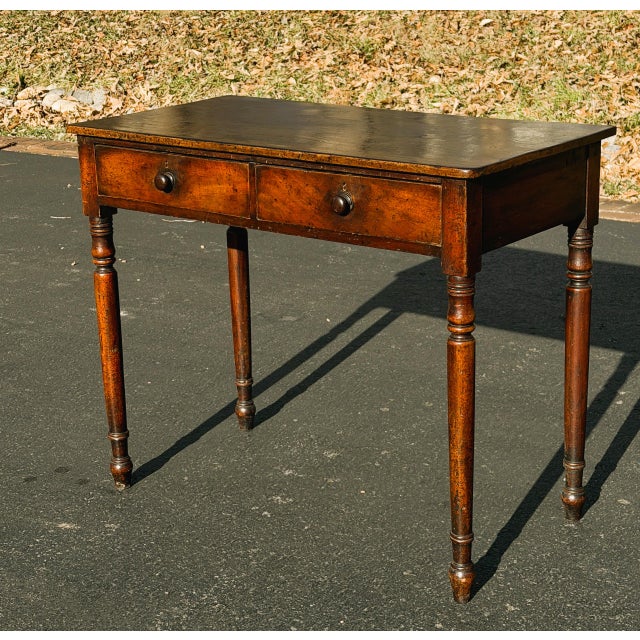 Traditional Early 19th Century George III Two-Drawer Side Table For Sale - Image 3 of 10
