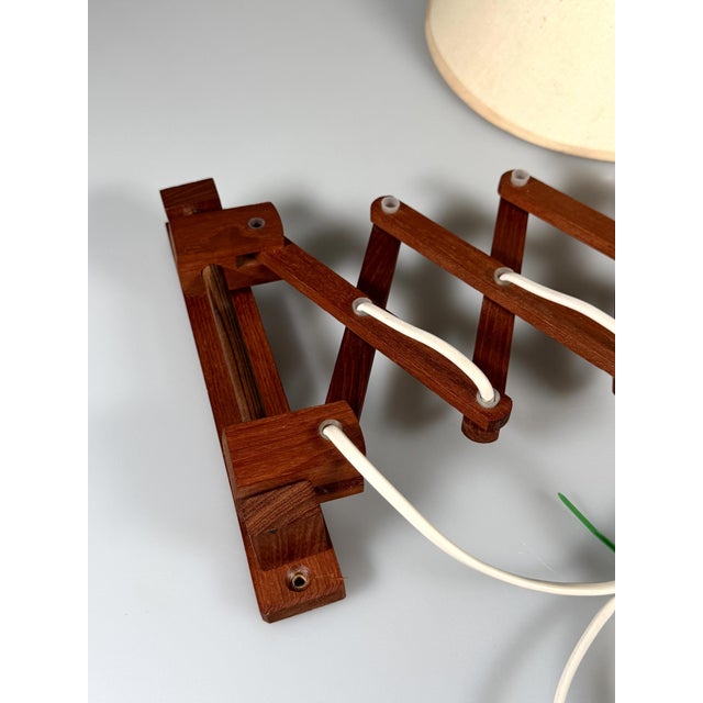 Danish Scissor Lamp in Teak, Denmark, 1960s For Sale - Image 16 of 18