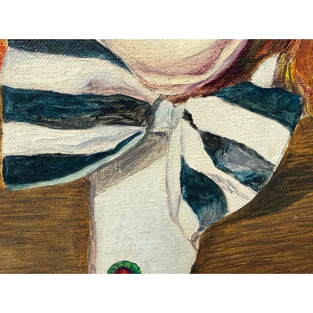 Yellow Alexander Borisoff/Sascha Original Oil on Canvas Painting, Late 20th Century For Sale - Image 8 of 12