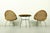 Vintage Italian Rattan Basket Chairs and Bistro Table Set, 1960s, Set of 3 For Sale - Image 12 of 18