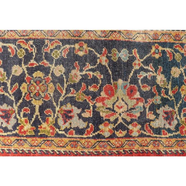 Antique Persian, 19th Century Sultanabad Rug in Rust, Blue, Gold, Yellow & Green 8'1 X 13' For Sale - Image 13 of 16