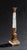 An elegant Italian candlestick crafted with a substantial rock crystal column and finely detailed bronze fittings plated...