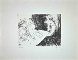 Giacomo Manzú, Double Portrait Ed. 53/125, 1970s, Etching
