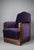 Purple Art Deco Jatoba Wood and Purple Velvet Lounge Chair, 1930 For Sale - Image 8 of 13