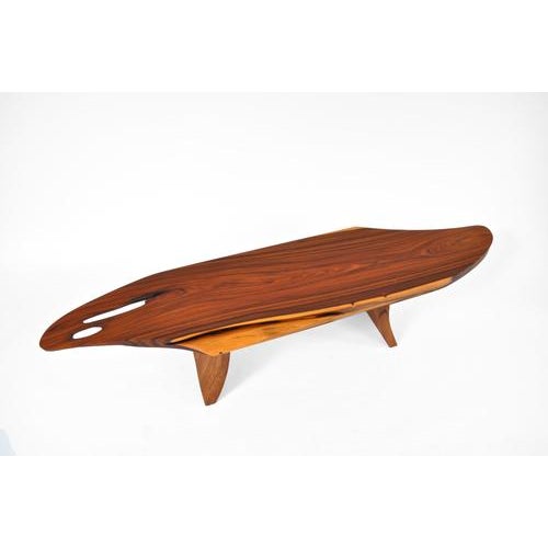 Wood T1305 Coffee Table in Rosewood and Teak Woods by Jörg Pietschmann For Sale - Image 7 of 12