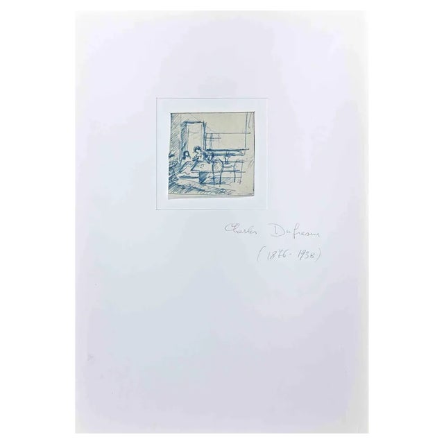 Charles Dufresne, Two Figures, Original Drawing, Early 20th-Century For Sale