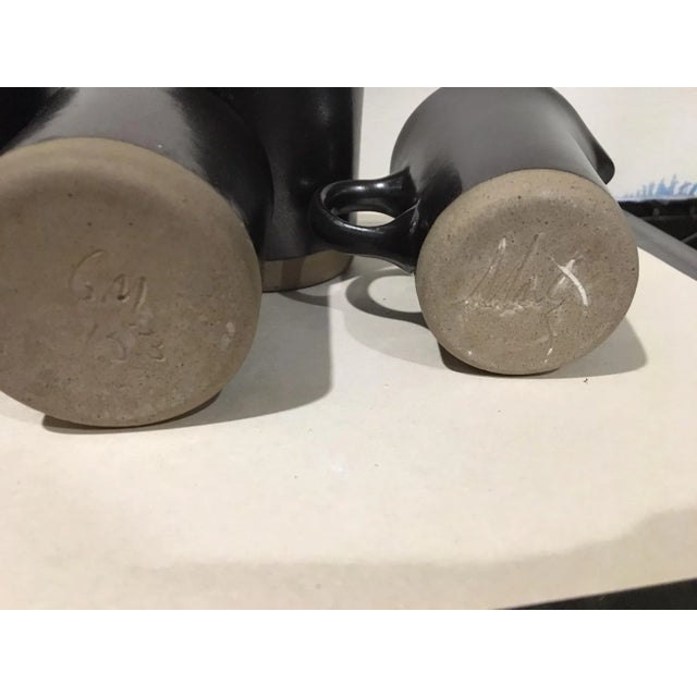 Black Mid-Century Modern Martz Marshall Studios Espresso Set- 4 Pieces For Sale - Image 8 of 10