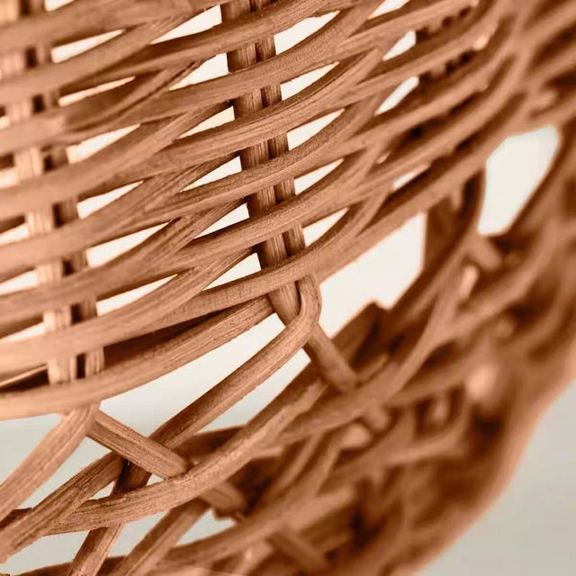 Rattan Mushroom Table Lamp For Sale - Image 6 of 7