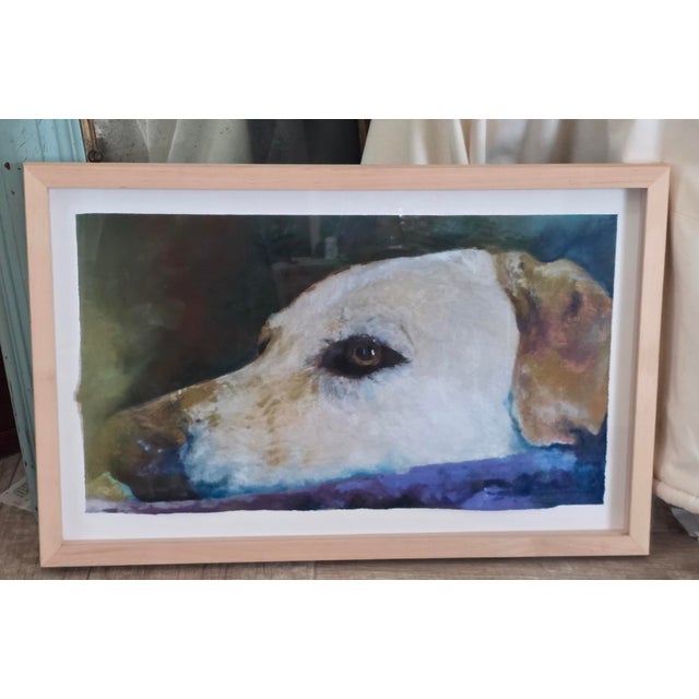Impressionist Deborah Males Original Dog Portrait in Pastel For Sale - Image 3 of 14