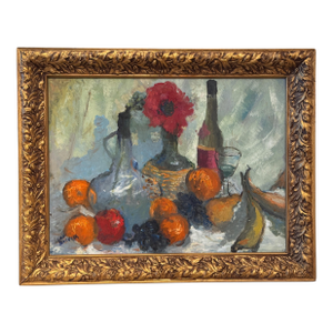 1950s Still Life, Lou Burnett, Oil on Canvas