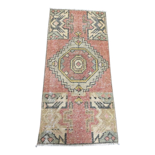 Turkish Yastik Rug 1'4" x 2'11" For Sale