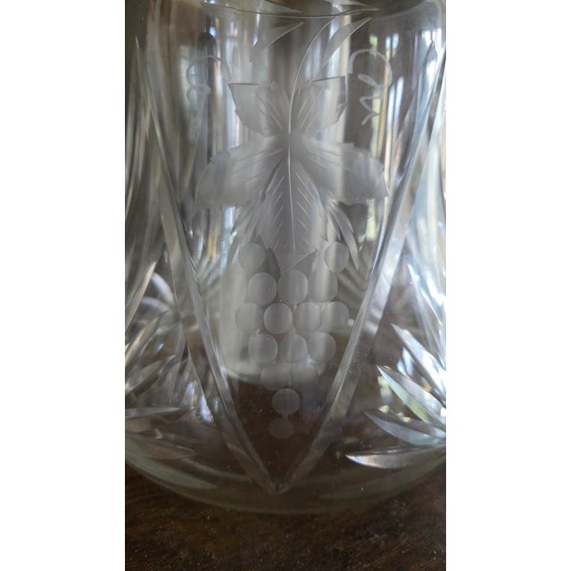 Mid 20th Century Cut Crystal and Silverplate Ice-Tube Beverage Pitcher For Sale - Image 16 of 18