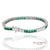 Contemporary Platinum 950 Custom Made Natural Diamond and Emerald Bezel Tennis Bracelet For Sale - Image 3 of 12