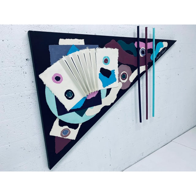 Postmodern Angela Reichert Mixed Media Wall Art Sculpture For Sale - Image 3 of 12