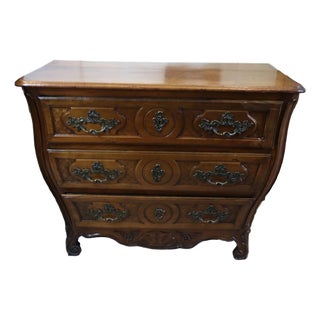 Rare 18th Century Regence Walnut Commode From Bordeaux, France C. 1750 With Satin Lined Drawers For Sale
